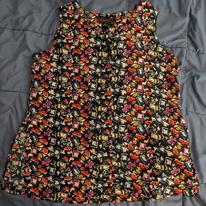 Vintage Diana D'Or 100% silk sleeveless top